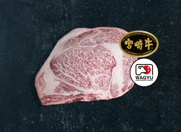 Bild von Wagyu Miyazaki Ribeye Steak mit Wagyu-Plakette