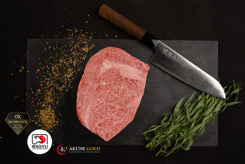 Japanisches A5 Wagyu Akune Gold Rindfleisch Ribeye Steak