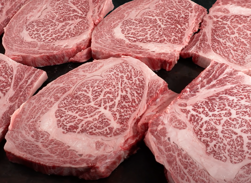 Ribeye-Steak vom japanischen Kobe-Rind